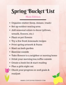 Spring Bucket List