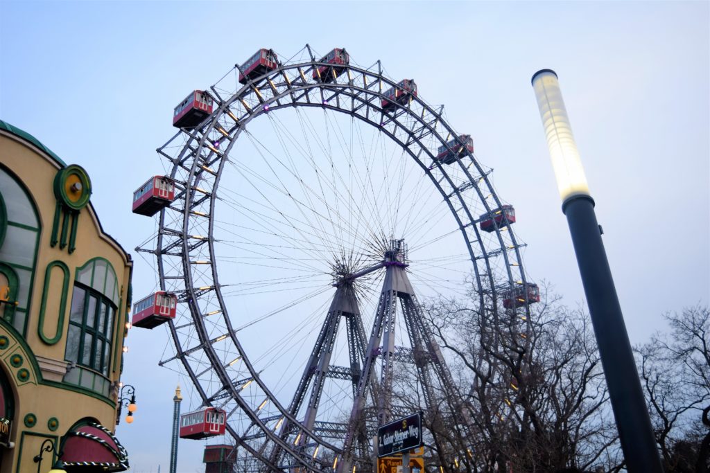 Gigantic ferris wheel at Prater in Vienna