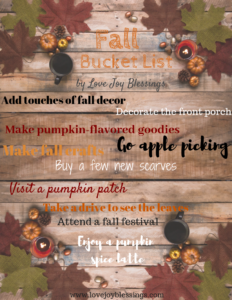 fall bucket list